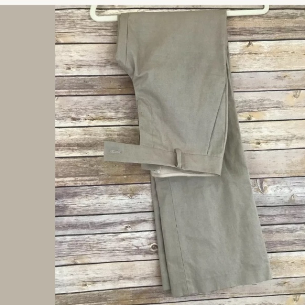 THE ROW classic twill khaki trousers small NWOT